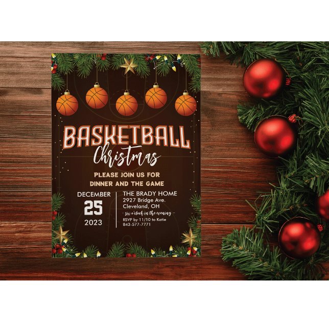Inbjudan till basketfirande julfest (Skapare uppladdad)