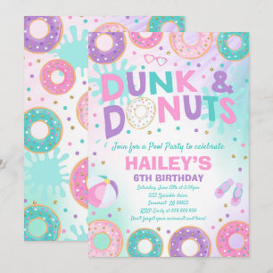 Inbjudan till Bassäng-partiet (Dunk) och Donuts Ba