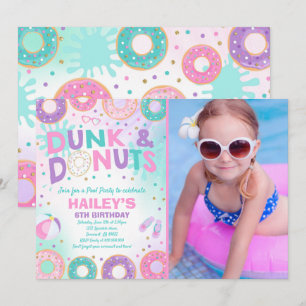 Inbjudan till bassäng-partiet Dunk och Donuts Bass