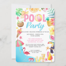 Inbjudan till bassäng-partiet - Simma Party - Cook