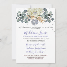 Inbjudan till bat mitzvah Blommigt Disco Boll Lila