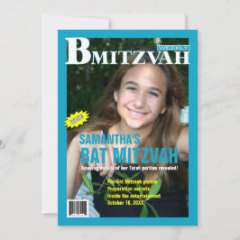 Inbjudan till Bat Mitzvah Magasin Turkos