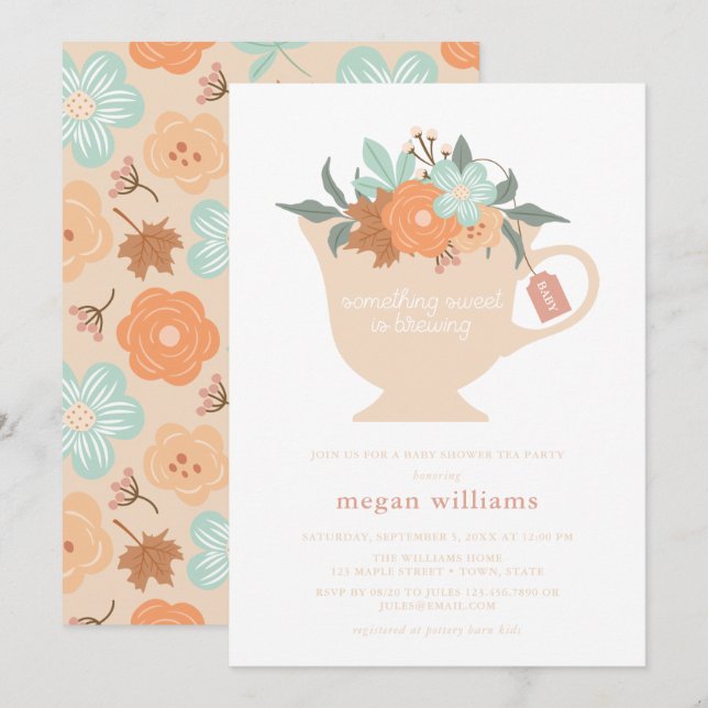 Inbjudan till Bebisjukaren Tea Party (Fram/baksida)