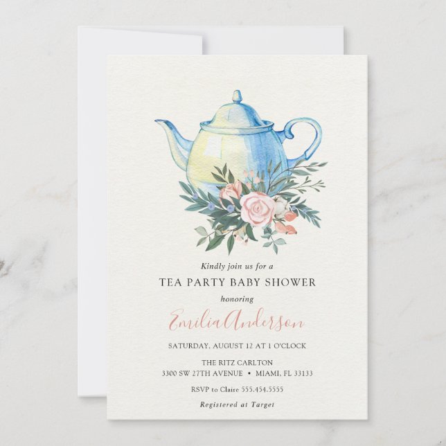 Inbjudan till Bebisvisningsprogrammet Tea Party (Framsida)