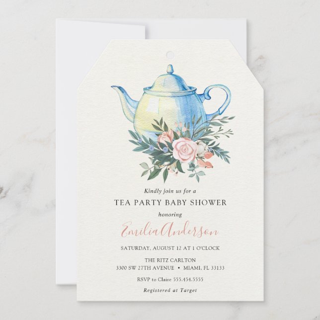 Inbjudan till Bebisvisningsprogrammet Tea Party (Framsida)