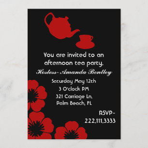 Inbjudan till bedövande Black and Red Tea Party