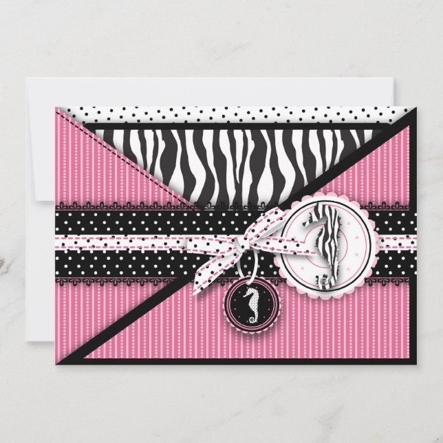 Inbjudan till bedövning av babyskor för sjöhäst (Framsida)