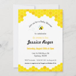 Inbjudan till Bee Baby Shower