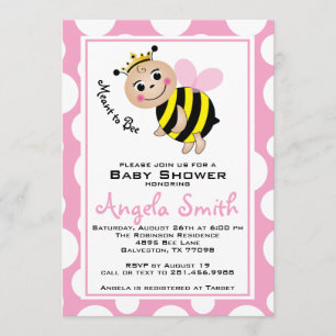 Inbjudan till Bee Baby Shower