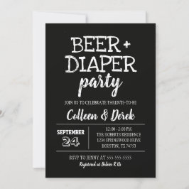 Inbjudan till Beer & Diaper Baby Shower
