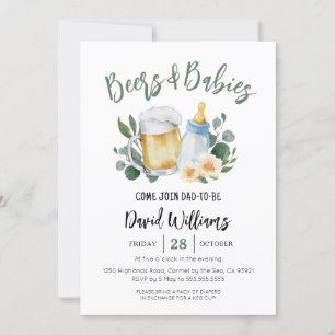 Inbjudan till Beer och Spädbarn Greenery Baby Show