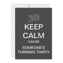 Inbjudan till BEHÅLLA LUGN 30års födelsedag (Mörk)