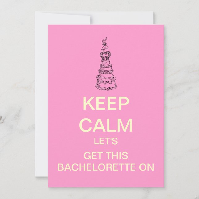 Inbjudan till BEHÅLLA LUGN Bachelorette Party-Anpa (Framsida)