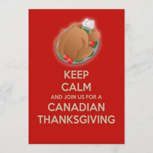 Inbjudan till Behålla Lugn Kanadensisk Thanksgivin