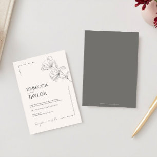 inbjudan till beige Elegant minimalt bröllop