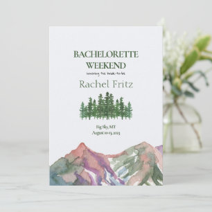 Inbjudan till bergsBachelorette på italienska
