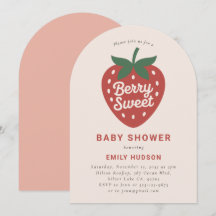 Inbjudan till Berry Sweet Baby Shower