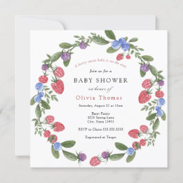 Inbjudan till Berry Sweet Baby Shower