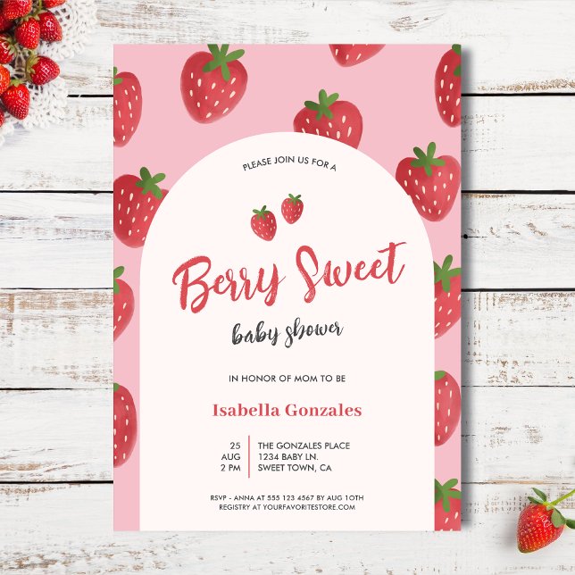 Inbjudan till Berry Sweet Baby Shower (Skapare uppladdad)