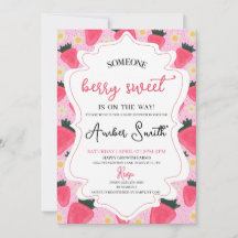 Inbjudan till Berry Sweet Baby Shower