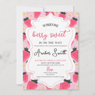 Inbjudan till Berry Sweet Baby Shower