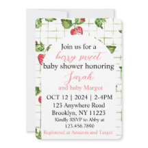 Inbjudan till Berry Sweet Baby Shower