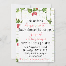 Inbjudan till Berry Sweet Baby Shower