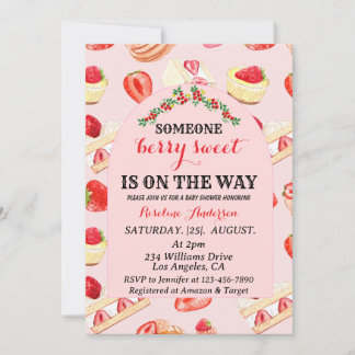 Inbjudan till Berry Sweet Baby Shower