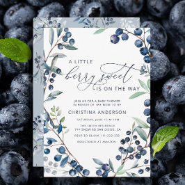Inbjudan till Berry Sweet Blueberry Baby Shower