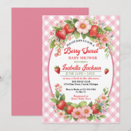 Inbjudan till Berry Sweet Girl Baby Shower
