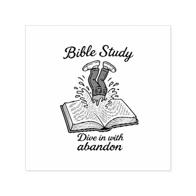 Inbjudan till bibelstudie självfärgande stämpel (Design)