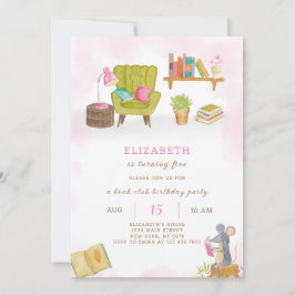 Inbjudan till bibliotek på födelsedagen