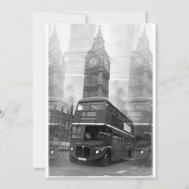 inbjudan till Big Ben & London Red Buss (Framsida)