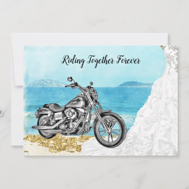 Inbjudan till bikernas bröllop (Framsida)