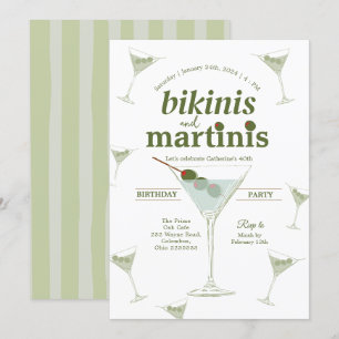 Inbjudan till Bikinis och Martinis 30års födelseda