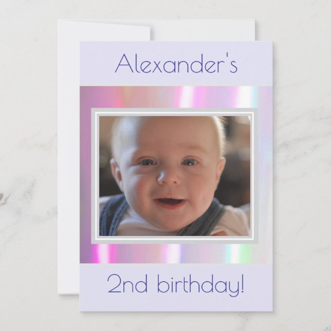 Inbjudan till Bild för bomullsgodis i Neon Design (Framsida)