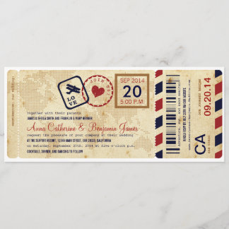 Inbjudan till Biljett-bröllopet för flygpassagerar