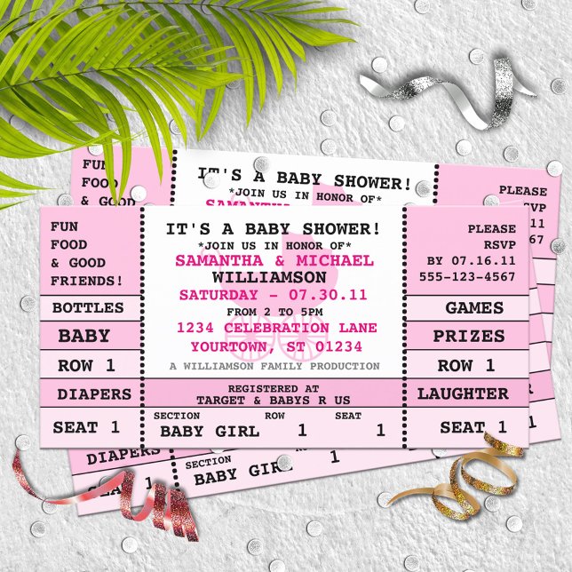 Inbjudan till Biljett på babydiskkonsert i flicka (Skapare uppladdad)