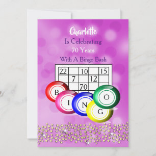 Inbjudan till Bingo Thated Party Roligt Colorful
