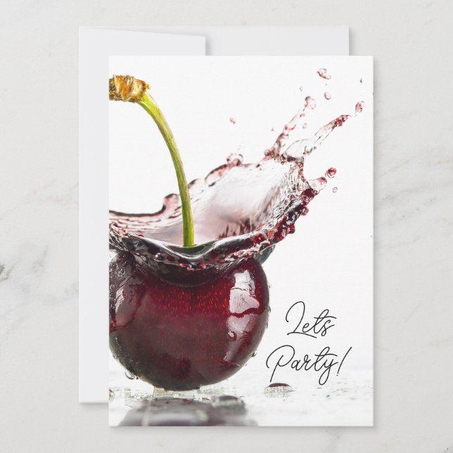 Inbjudan till Black Cherry Party (Framsida)