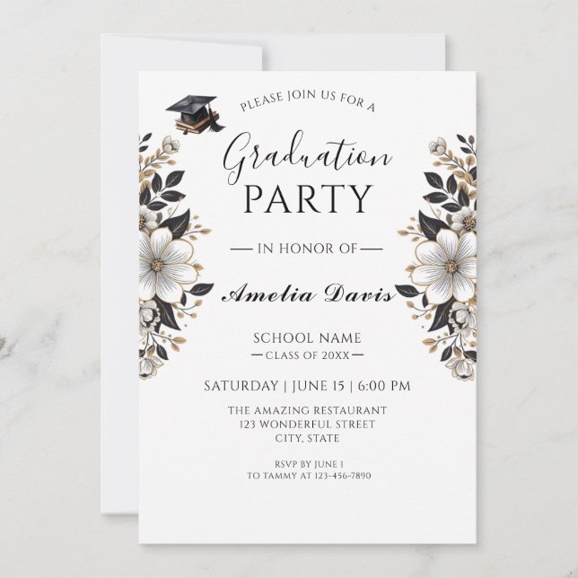 Inbjudan till Black & Guld Studenten Firande (Framsida)