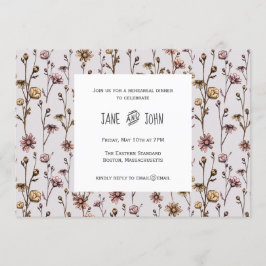 Inbjudan till bläck-ritade Daisy - repetitionsmidd