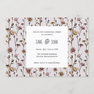 Inbjudan till bläck-ritade Daisy - repetitionsmidd