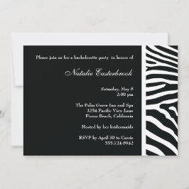 Inbjudan till Black Zebra Bachelorette Party