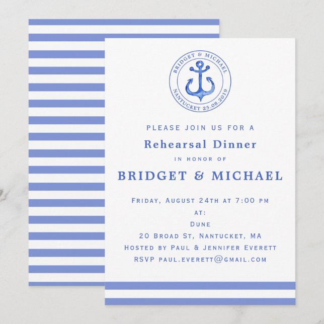 Inbjudan till blåsjömanskallare för marskalv för a (Fram/baksida)