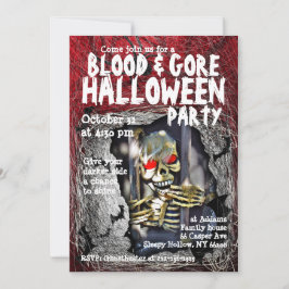 Inbjudan till blodsgore Halloween fest