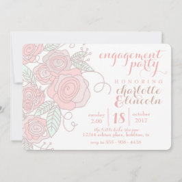 Inbjudan till blomman förlovningsfest