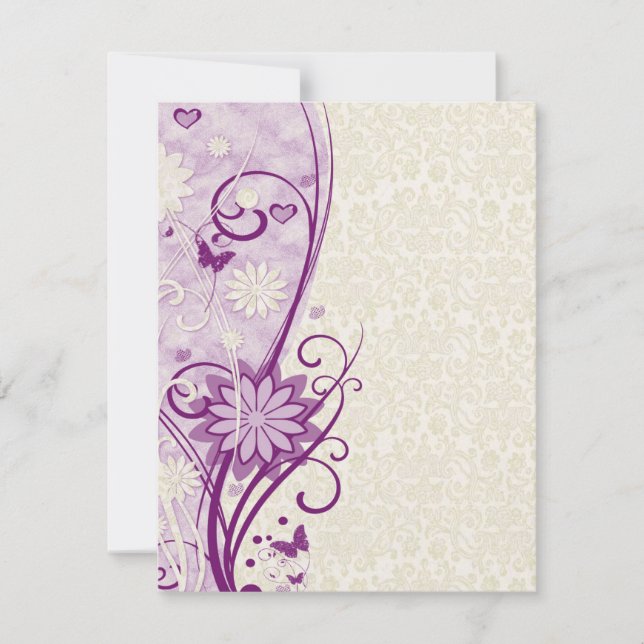 Inbjudan till blomman och fjäril Babykläder (Framsida)