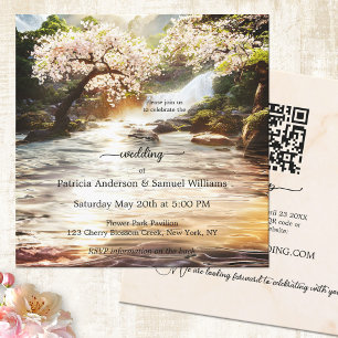 Inbjudan till Blommar av Cherry Waterfall Wedding