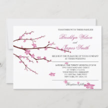 Inbjudan till Blommar av körsbärsbröllop